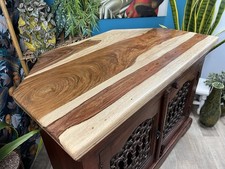 Sheesham Corner TV Media Unit Entertainment Storage Solid Wood Cabinet Stand