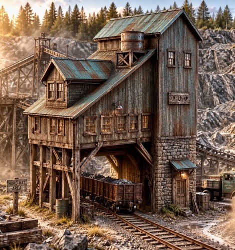 Coal loading tipple - coal,