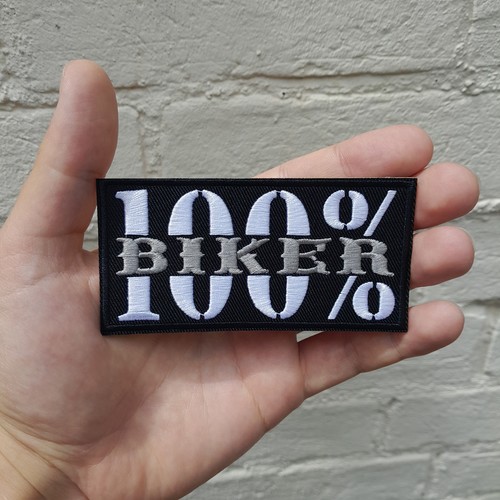 100 biker iron sew on - on,