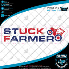 Stuck Farmer Tractor Agri Farm Starmer Car Van Bumper Window Sticker Vinyl Decal