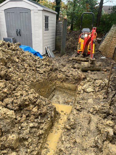 Mini digger hire - &, ground