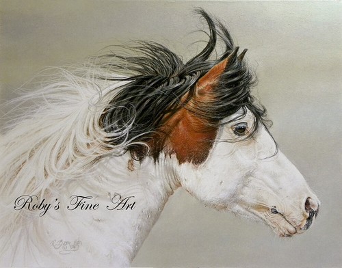 Mustang stallion horse art - mustang,