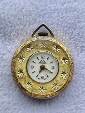 Vintage Kander Swiss Ladies Gold Pendant Pocket Watch - Mechanical Wind - SPARES