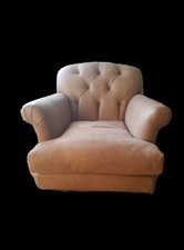 Loaf Truffle Armchair Love Seat Walnut Button Bck 