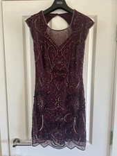 Beautiful Sequinned & Beaded Party Dress By Miss Selfridge - Size 10