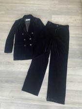 ZARA BLACK VELVET TROUSER WIDE