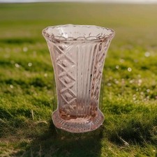 Vintage Depression Peach Glass Vase