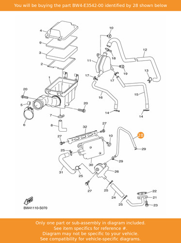 Yamaha hose vacuum sensing 1 - hose,,