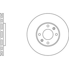2x Brake Discs Vented For