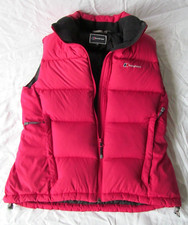 Berghaus Down Gilet. Size 14. Cosy Feather Puffer Body Warmer in Raspberry