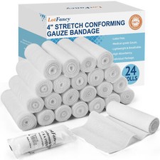 24 Pack Gauze Rolls 4" x 4.1