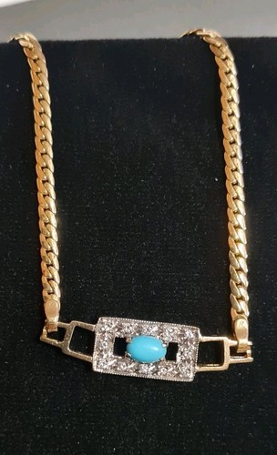 18ct gold turquoise diamond - 18ct,