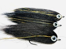 3 Large Rutland Grafham Pike / Zander Predatory Fly Lures - Iain Barr WCC FLIES