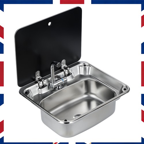 Stainless steel campervan sink - steel,