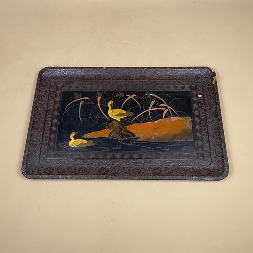 Japanese tray hand - tray, painted