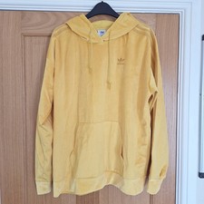New Ladies Adidas Yellow Hoody Size 10, Velour Corduroy Sunshine Yellow, Gym