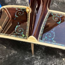 Handmade 41 Inch D Type Solid Spruce Acoustic Guitar Abalone Ebony Fingerboard