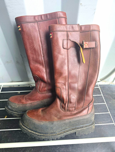 Vintage hunter leather boots - vintage,
