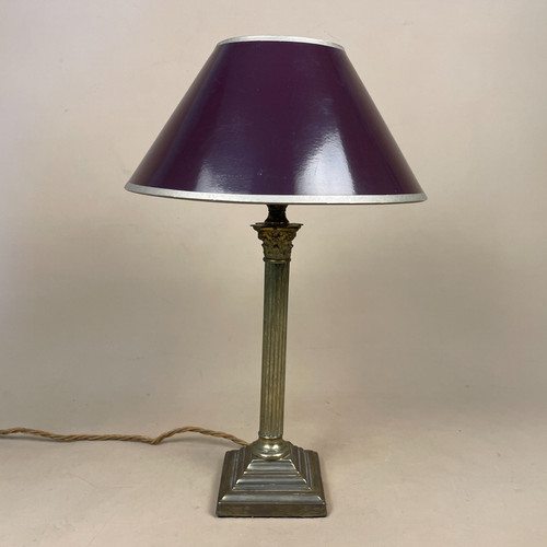 Antique metal gold brass lamp - antique,