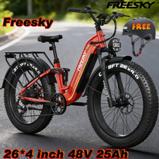 Freesky A340 Electric Bicycle 48V 25Ah 26*4" inch Offroad Mountain Ebike 170KM