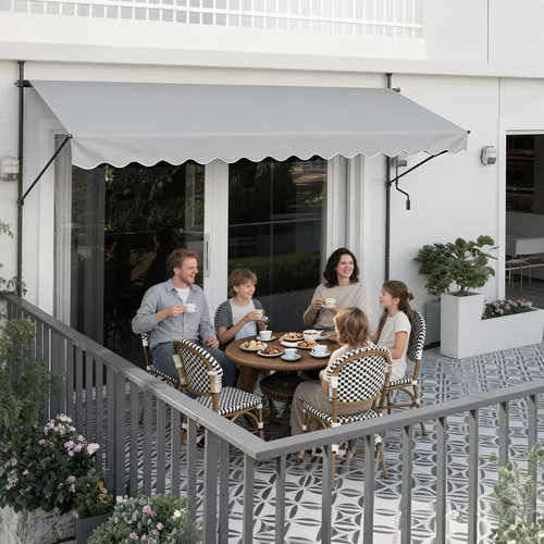 Manual retractable awning - manual,