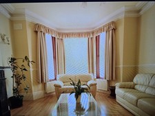 Chenille/Velvet Natural Pencil Pleat curtain