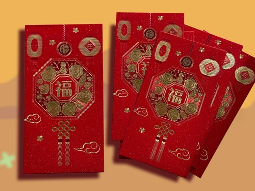 6pc chinese red envelopes - 6pc,
