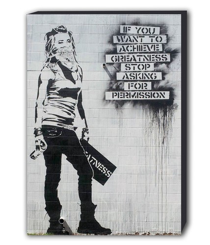 Banksy achieve greatness - banksy,