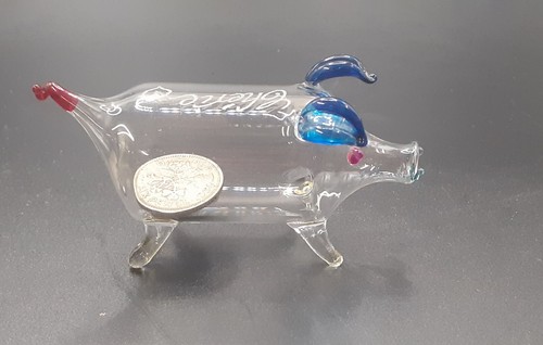 Cherie art glass pig with - cherie,
