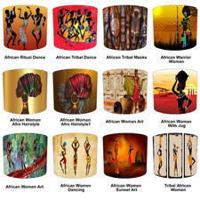Ethnic African Lampshades Matches African Wallpaper Duvet Covers Cushions Throws