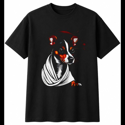 Graphic rat terrier torn mens - graphic,