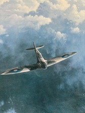Evening flight spitfire print - spitfire,
