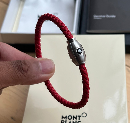 Genuine montblanc red braided - montblanc,