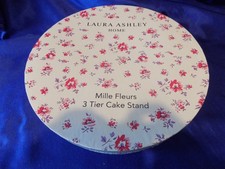 Laura Ashley  MILLE FLEUR FLORAL   3 Tier Cake  Stand  BONE CHINA