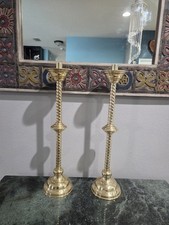 2 Large Brass Alter Candle