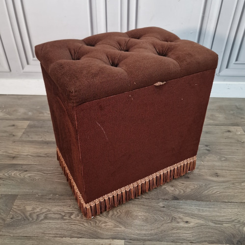 Vintage storage footstool - vintage,