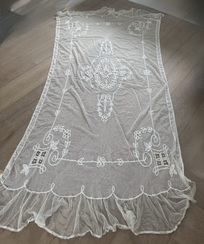 Antique edwardian lace net - edwardian,