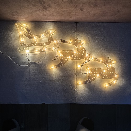 Christmas light sleigh and - up,