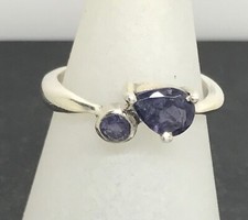 Iolite ring, UK size R, Solid