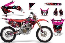 Graphic Kit Decal Sticker Wrap + # Plates For Honda CRF450R 2005-2008 FRENZY RED