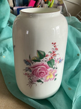 Coalport bone china vase with pretty floral design England 15cm tall