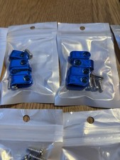 Chrome Blue Mini Helmet Face Mask Guard Clips To Fit Riddell NFL Speed Minis