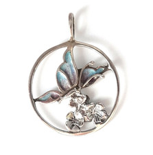 Sterling silver enamel - silver,