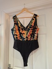 CAMEO ROSE Sequinned Body Suit