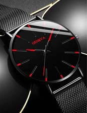 Geneva Mens Watches Black &