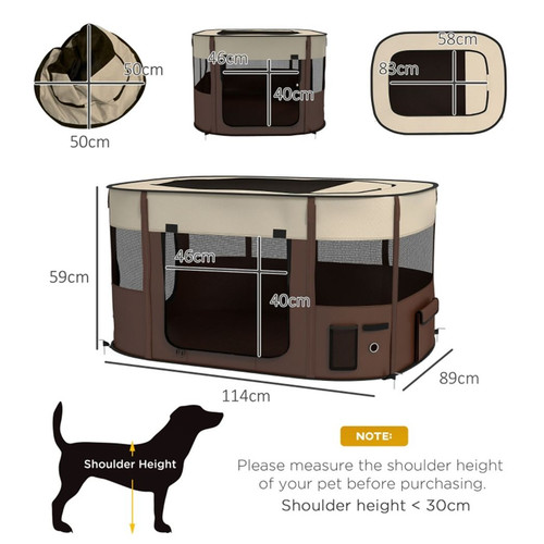 Portable pet playpen - portable, foldable