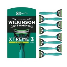 WILKINSON SWORD - Xtreme 3 For Men | Sensitive | Pack of 8 Disposable Razors