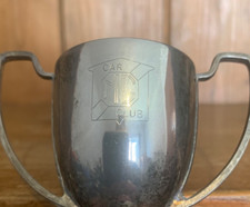 MG Car Club small vintage silver plate trophy, trophies