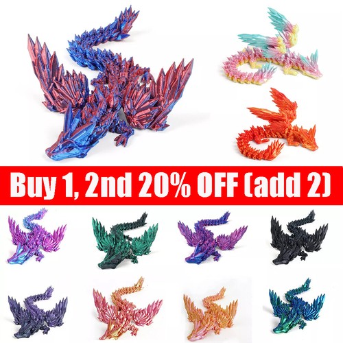 Printed dragon with wings - 3d,