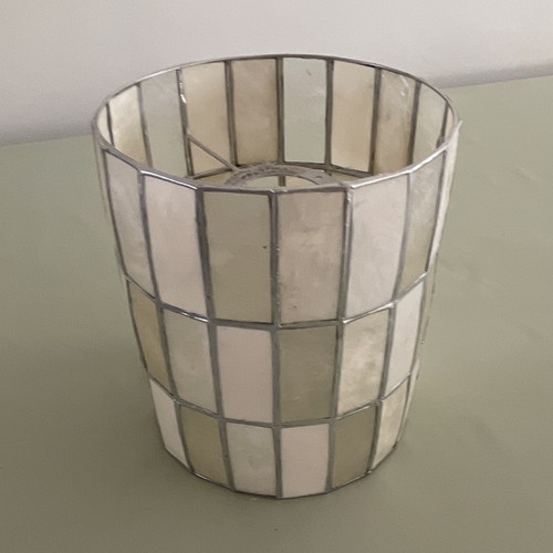 Round capiz shell lampshade - round,